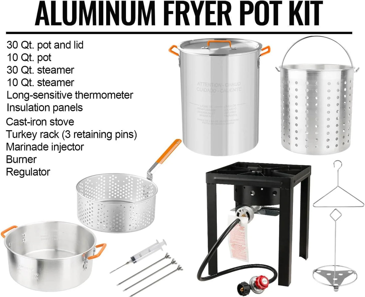 10 Quart Aluminum Propane Outdoor Fish Fryer Set D4826