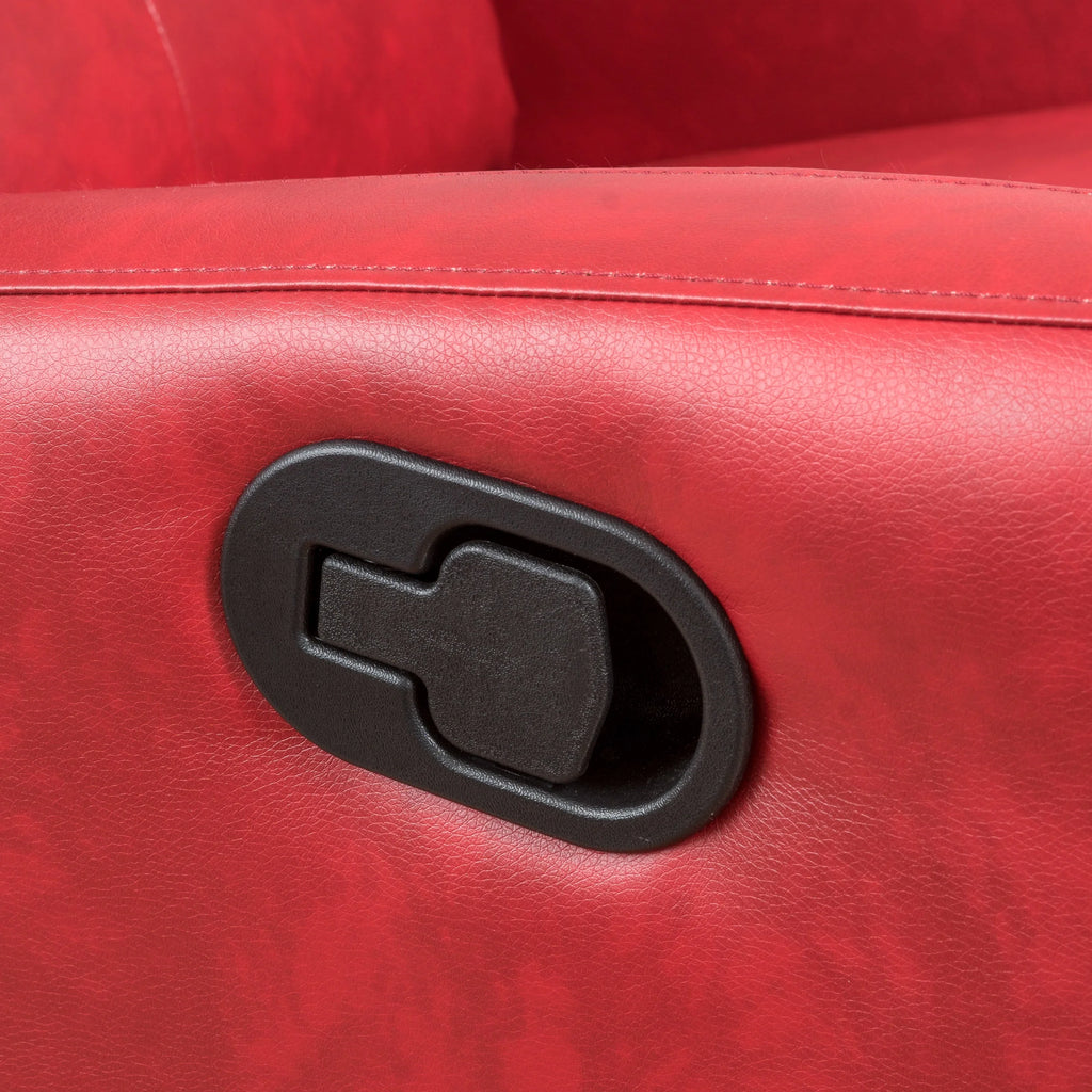 Red Faux Leather Recliner G337511