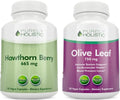 Hawthorn Berry 665mg Olive Leaf Extract 750mg 270 Vegan Capsules E233342