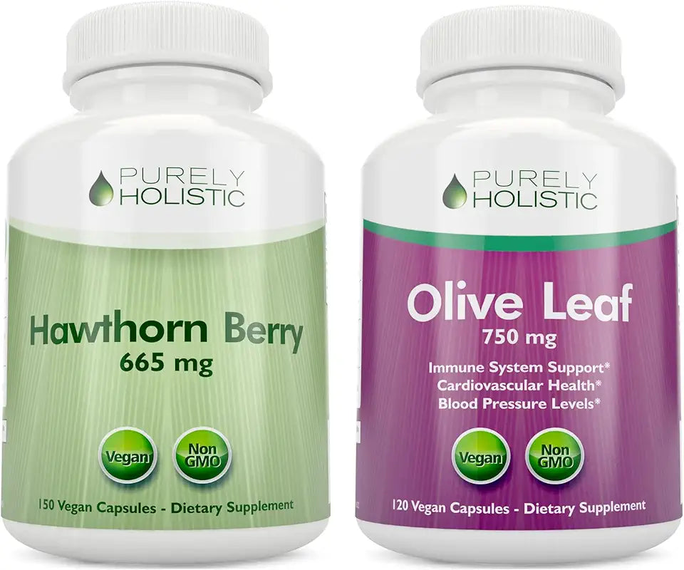 Hawthorn Berry 665mg Olive Leaf Extract 750mg 270 Vegan Capsules E233342