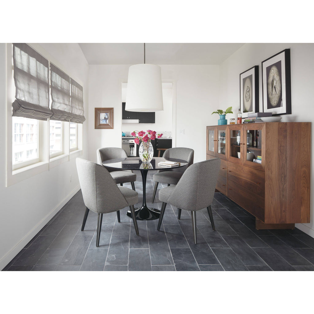 Modern Cora Side Chair in Tatum Spice with Charcoal Legs Orange Performance Fabric L2101