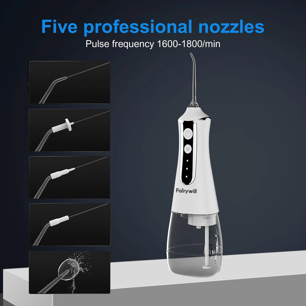 Cordless Water Flosser with 5 Modes 300ML Black N59875